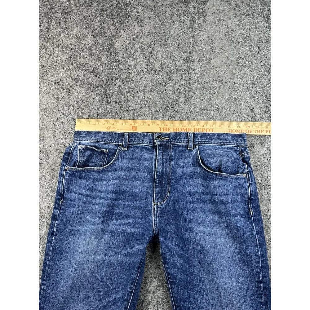 Johnnie O Dos Stretch 5-Pocket Jeans Mens 36x34 Blue Dark Wash Denim Noon EUC